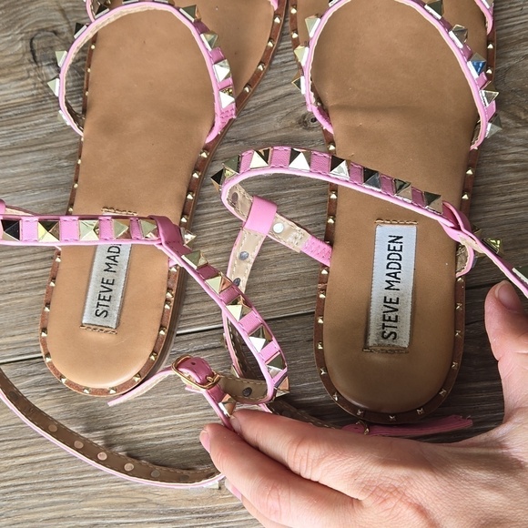 Steve Madden Travel Studded Strappy Sandals - Picture 7 of 8